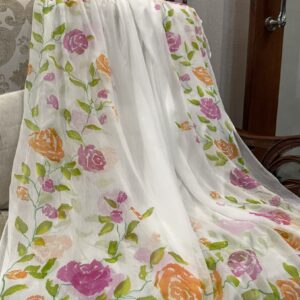 White chiffon dupatta