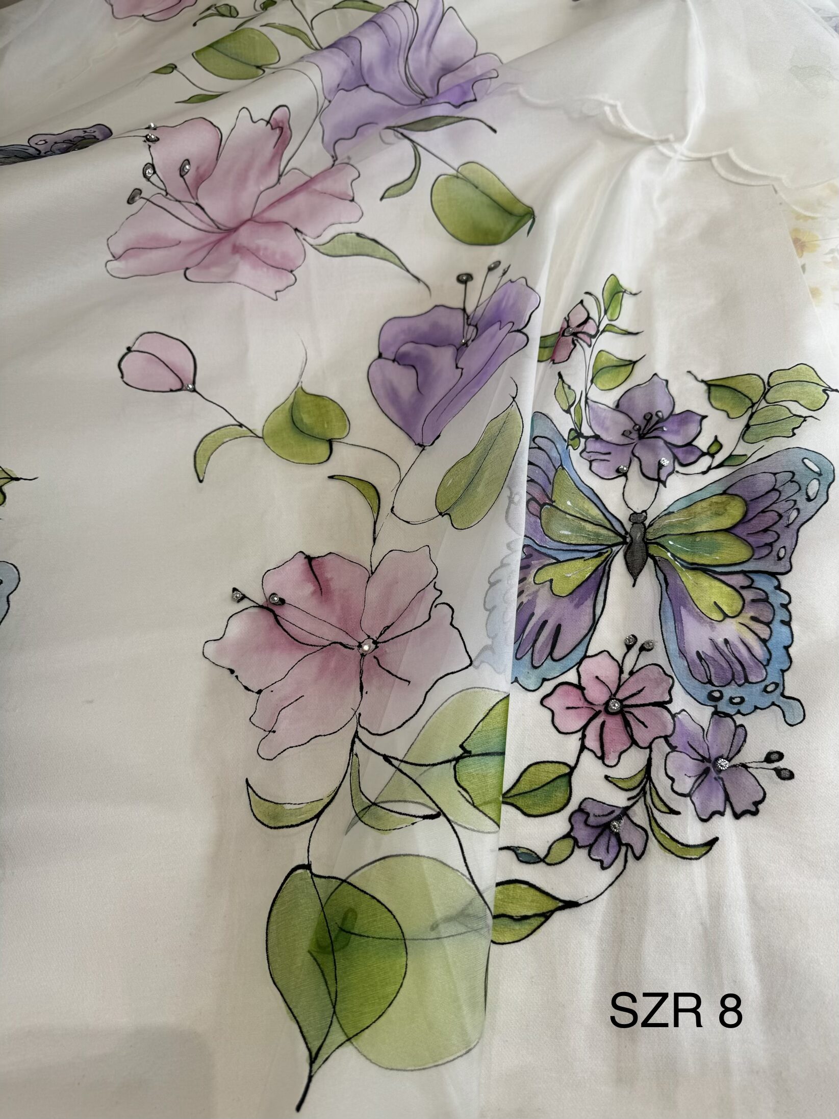 White Organza Dopatta - Image 3